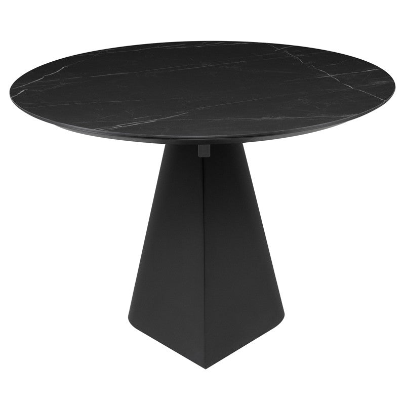 Oblo 79" Black Ceramic Dining Table