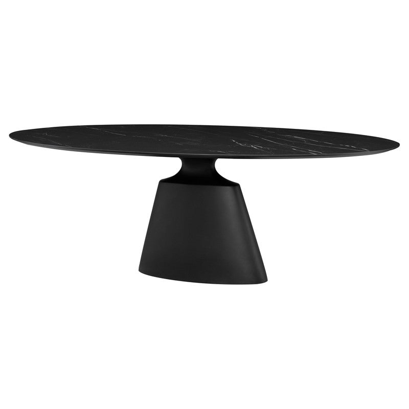 Taji 79" Black Ceramic Dining Table