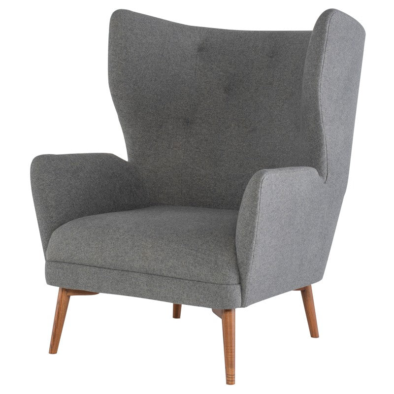 Klara Shale Grey - Walnut Stained Occasional Chair