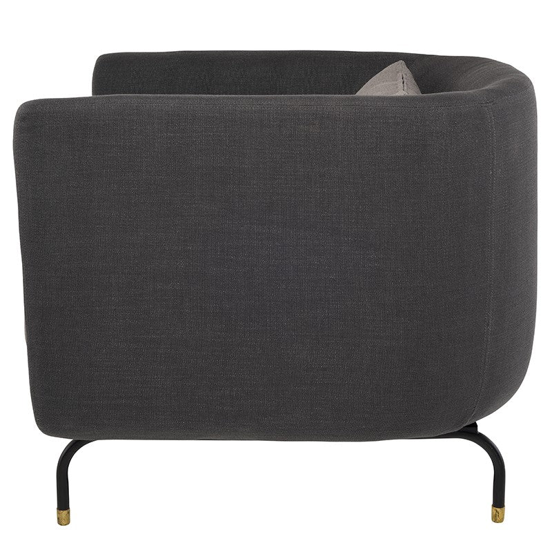 Gabriel Pewter Grey - Matte Black Occasional Chair