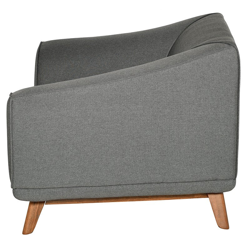 Mara Steel Grey - Walnut Stained Occasional Chair