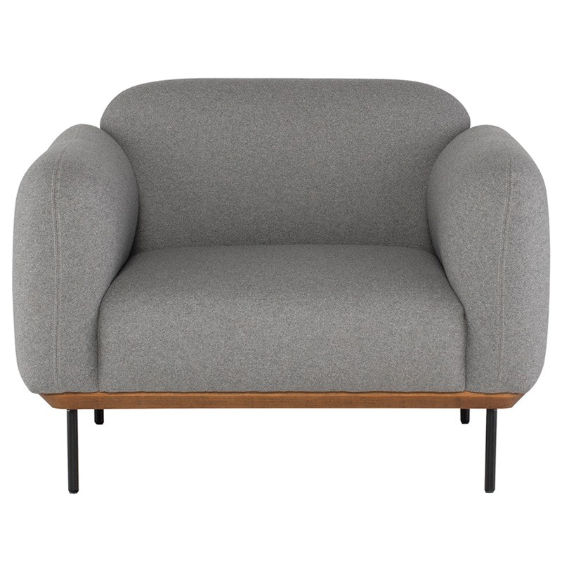 Benson Light Grey - Matte Black Occasional Chair