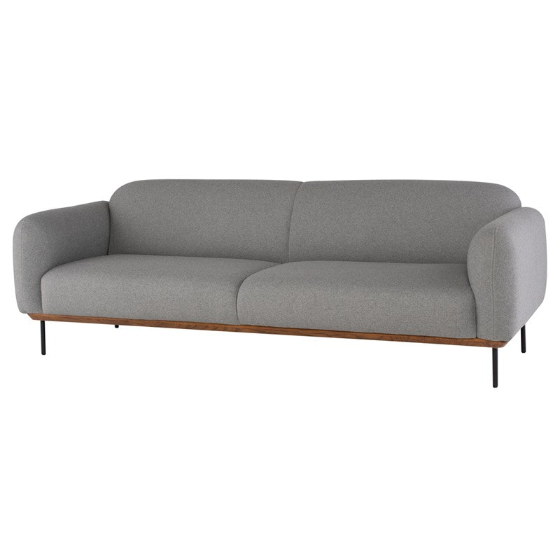 Benson Light Grey - Matte Black Sofa