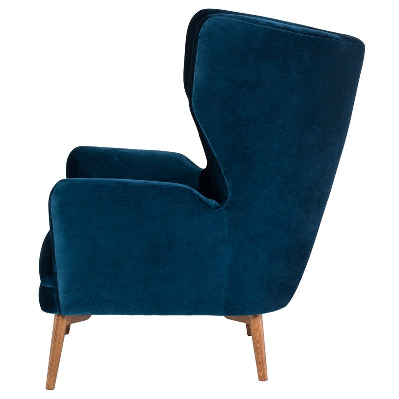 Klara Midnight Blue - Ash Stained Walnut Occasional Chair