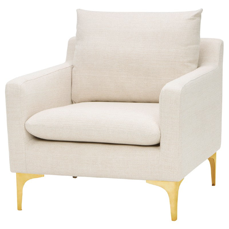 Anders Sand - Brushed Gold Occasional Chair