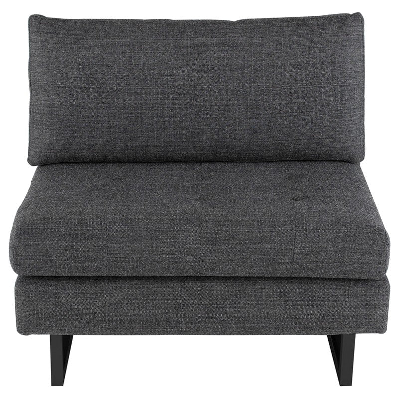 Janis Dark Grey - Matte Black Occasional Chair