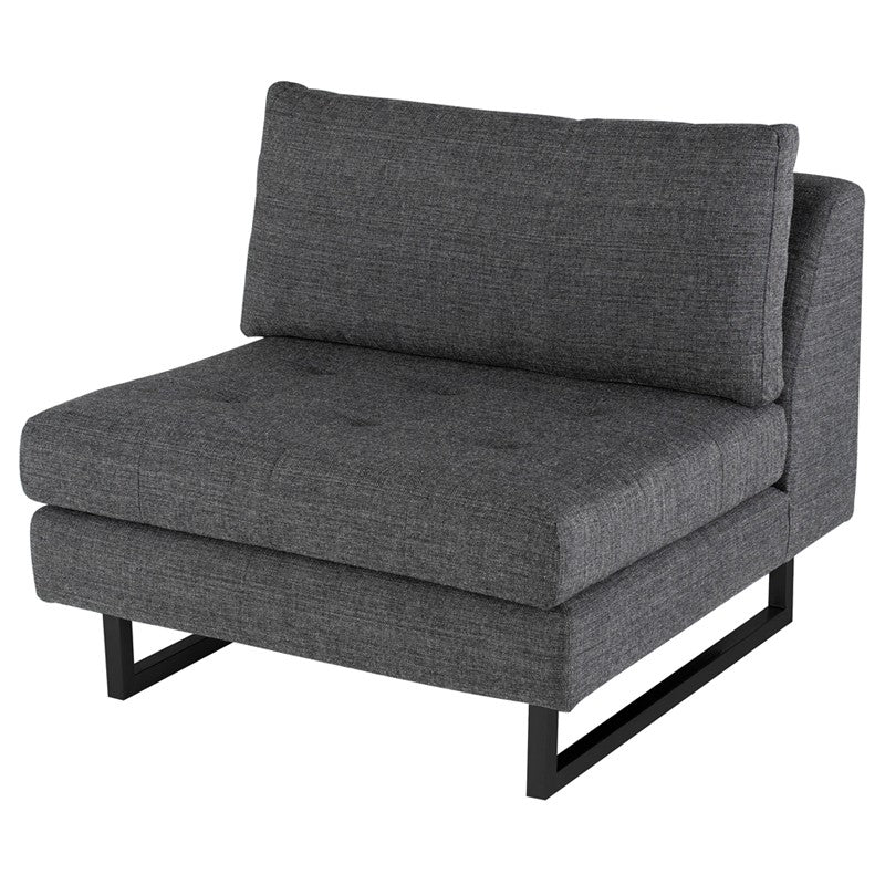 Janis Dark Grey - Matte Black Occasional Chair