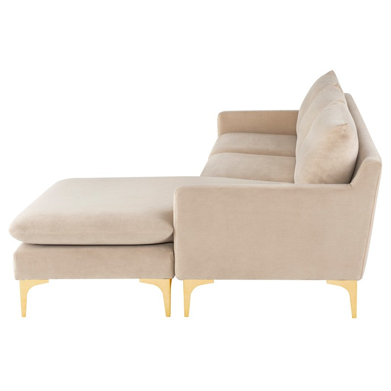 Anders Nude - Brushed Gold Sectional