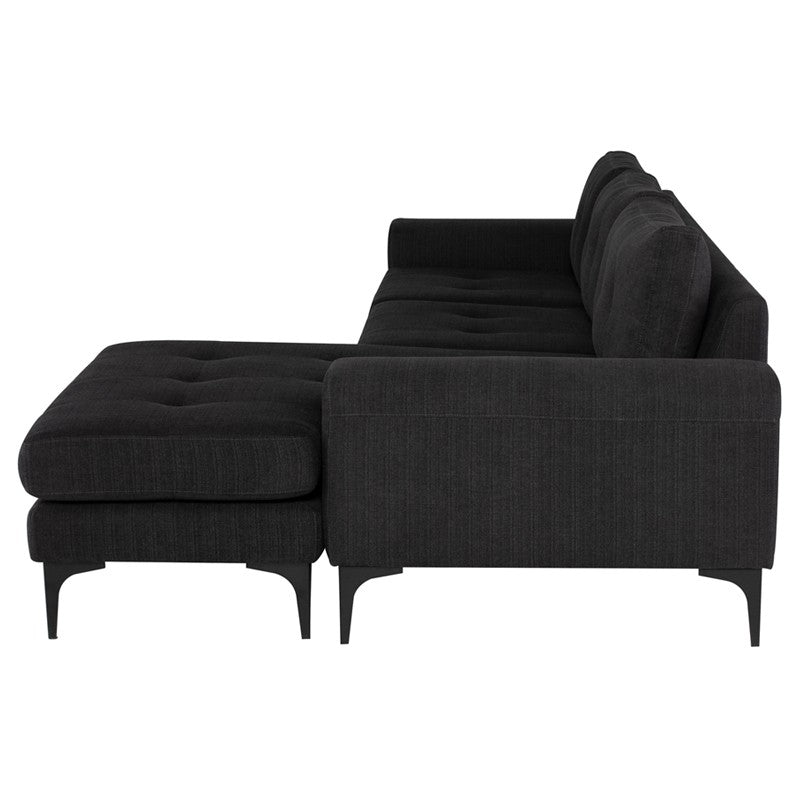 Colyn Coal - Matte Black Sectional