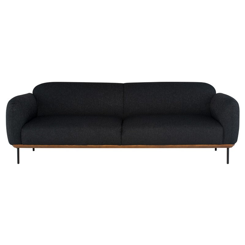 Benson Activated Charcoal - Matte Brass Sofa