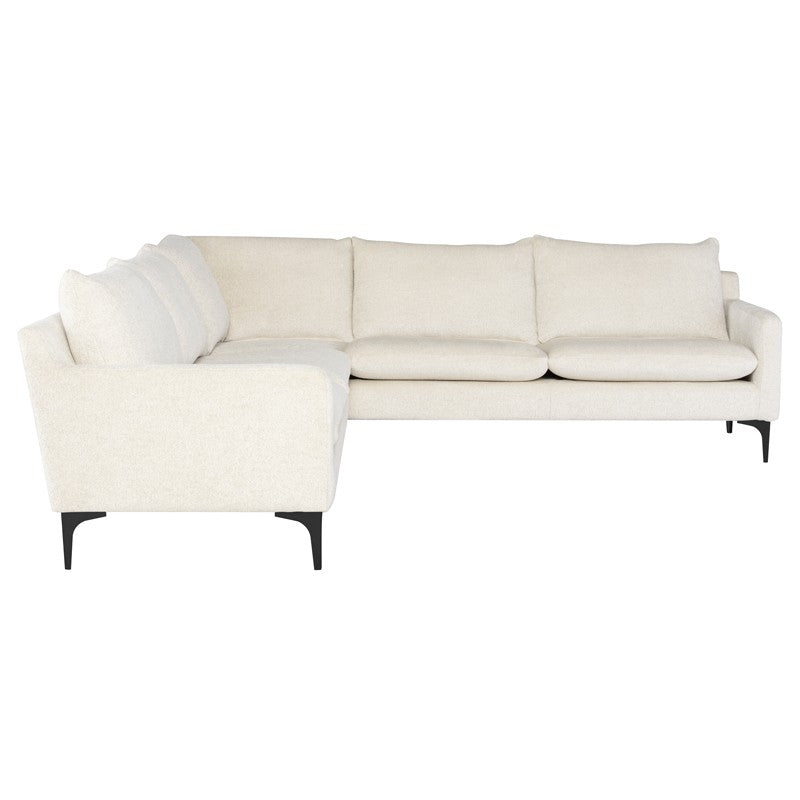 Anders Coconut - Matte Black Sectional
