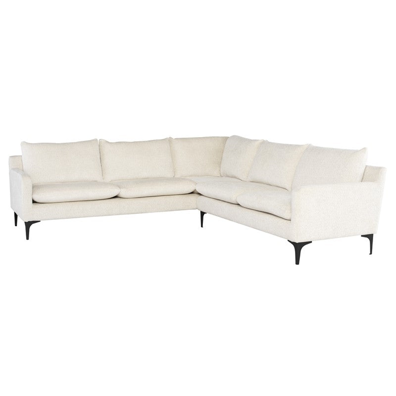 Anders Coconut - Matte Black Sectional