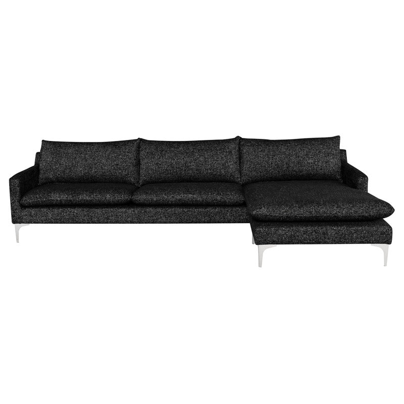 Anders Salt & Pepper - Brushed Stainless Steel Sectional
