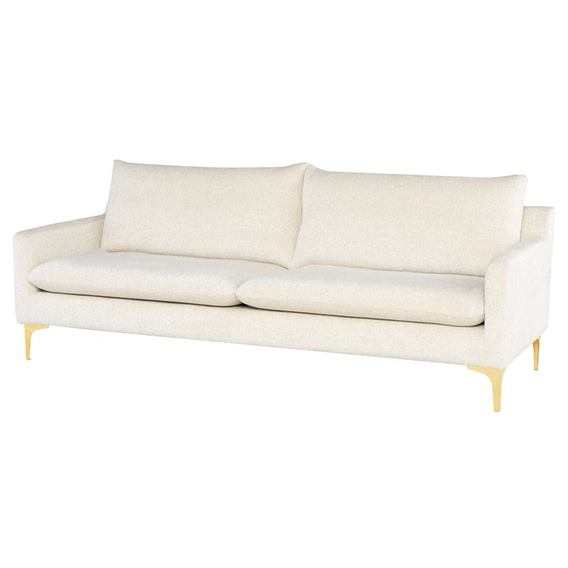 Anders Coconut - Brushed Gold Sofa