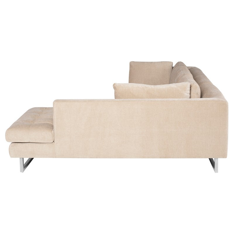 Janis Almond - Brushed Stainless Steel Sectional