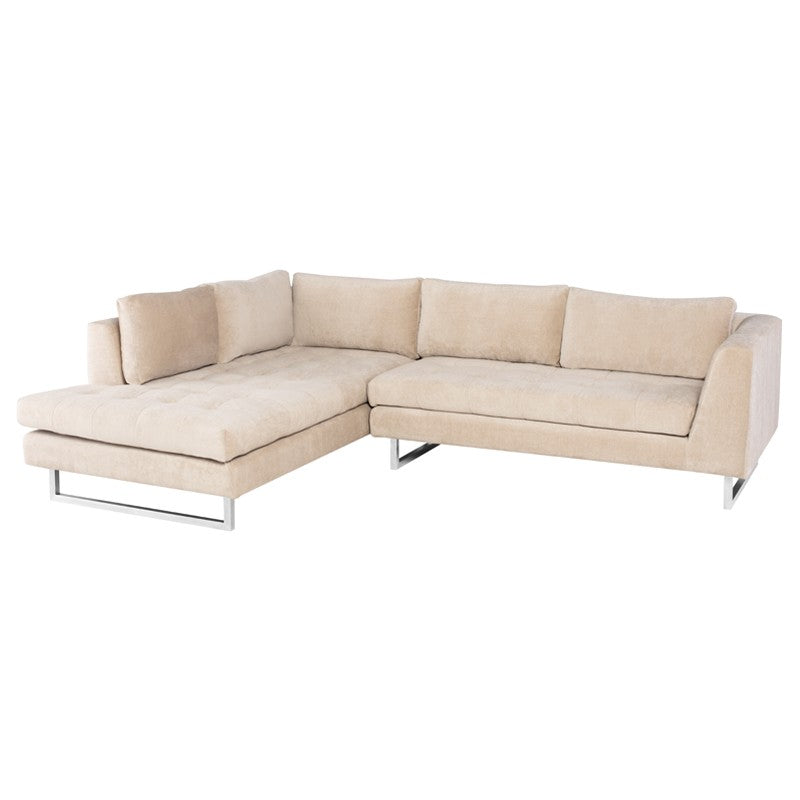 Janis Almond - Brushed Stainless Steel Sectional