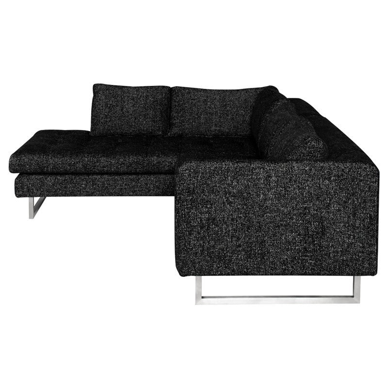Janis Salt & Pepper - Brushed Stainless Steel Sectional