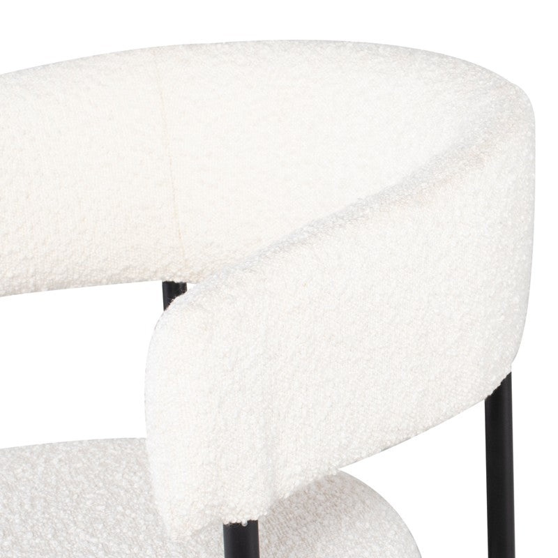 Cassia Buttermilk Boucle Dining Chair