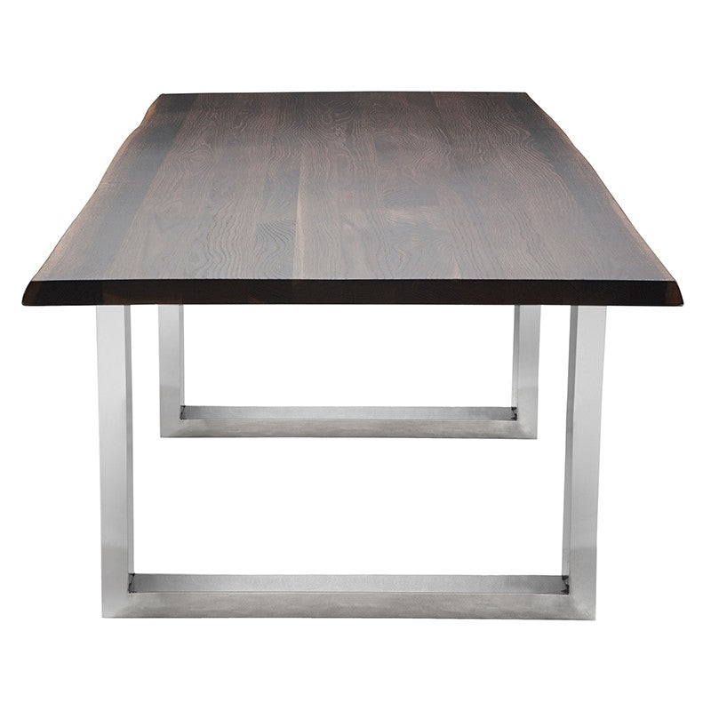 Lyon 96" Seared Oak Wood - Polished Dining Table