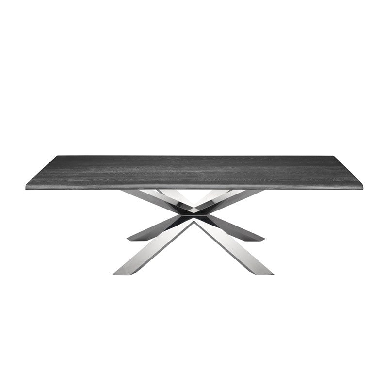 Couture 96" Oxidized Grey  Oak - Polished Dining Table