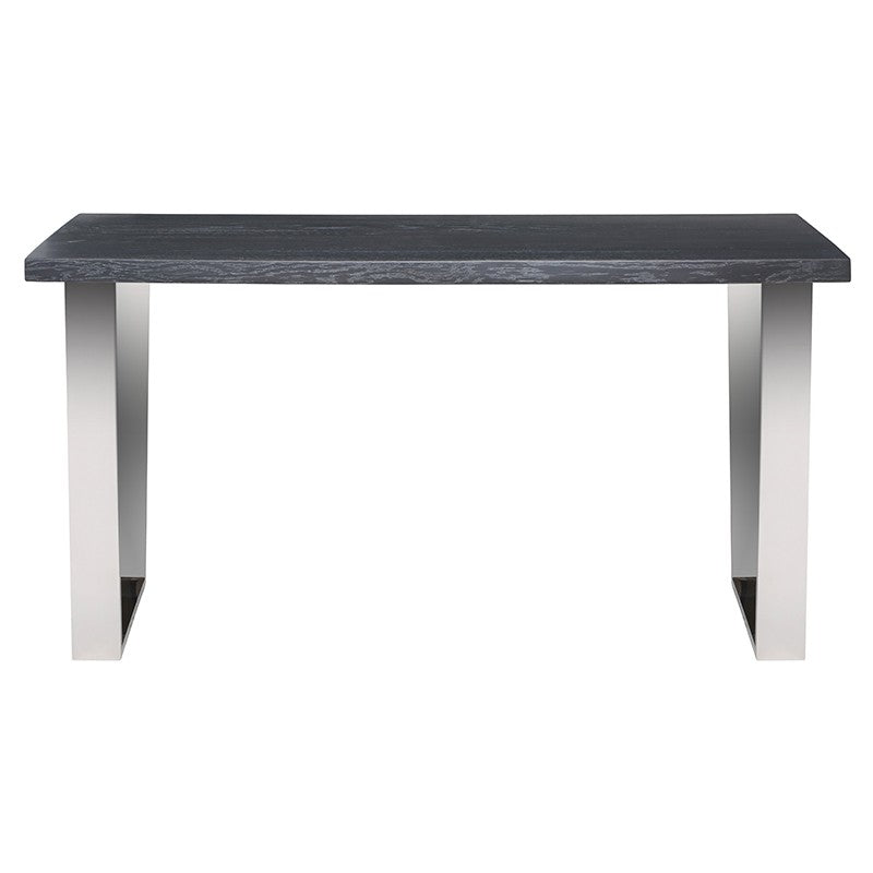 Versailles Oxidized Grey - Polished Stainless Steel Console Table