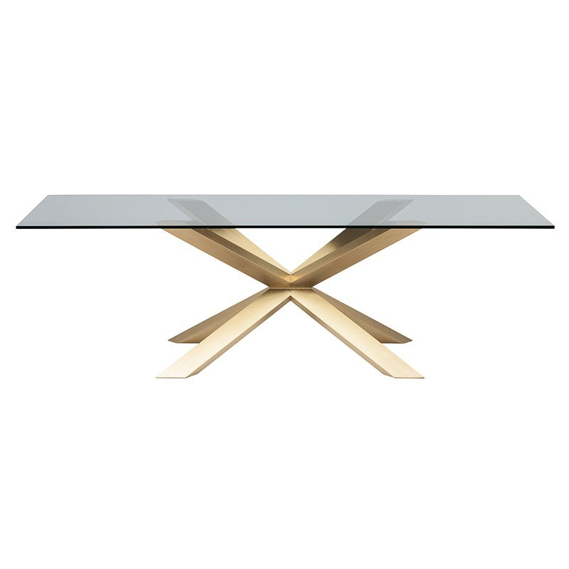 Couture 79" Gold Brushed Dining Table