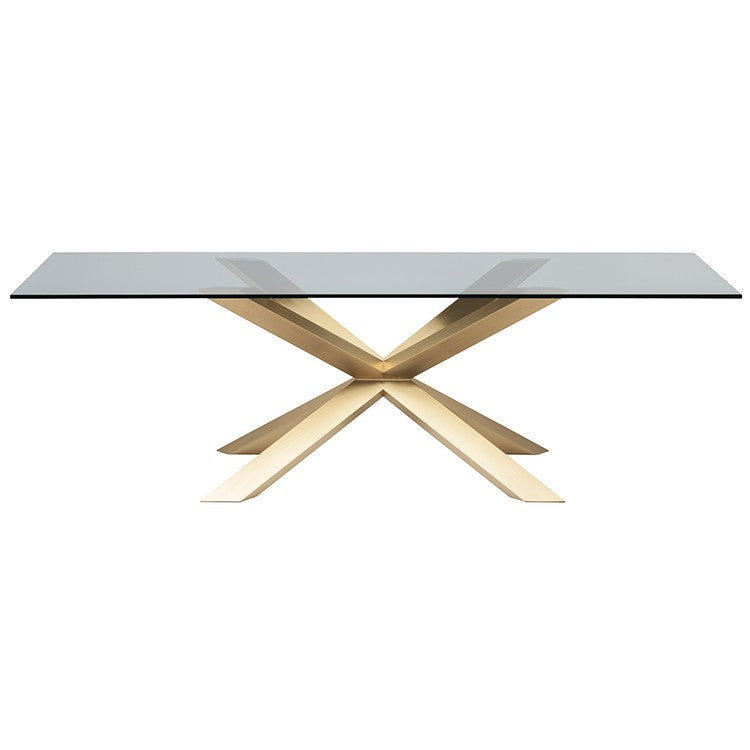 Couture 95" Gold Brushed Dining Table