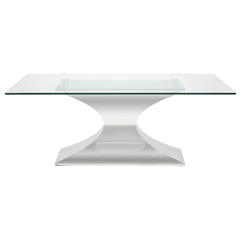 Praetorian 94" Polished Stainless Steel Dining Table