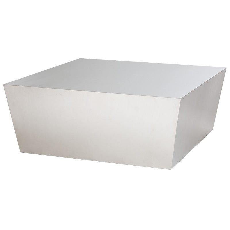 Cube Brushed Stainless Steel Coffee Table