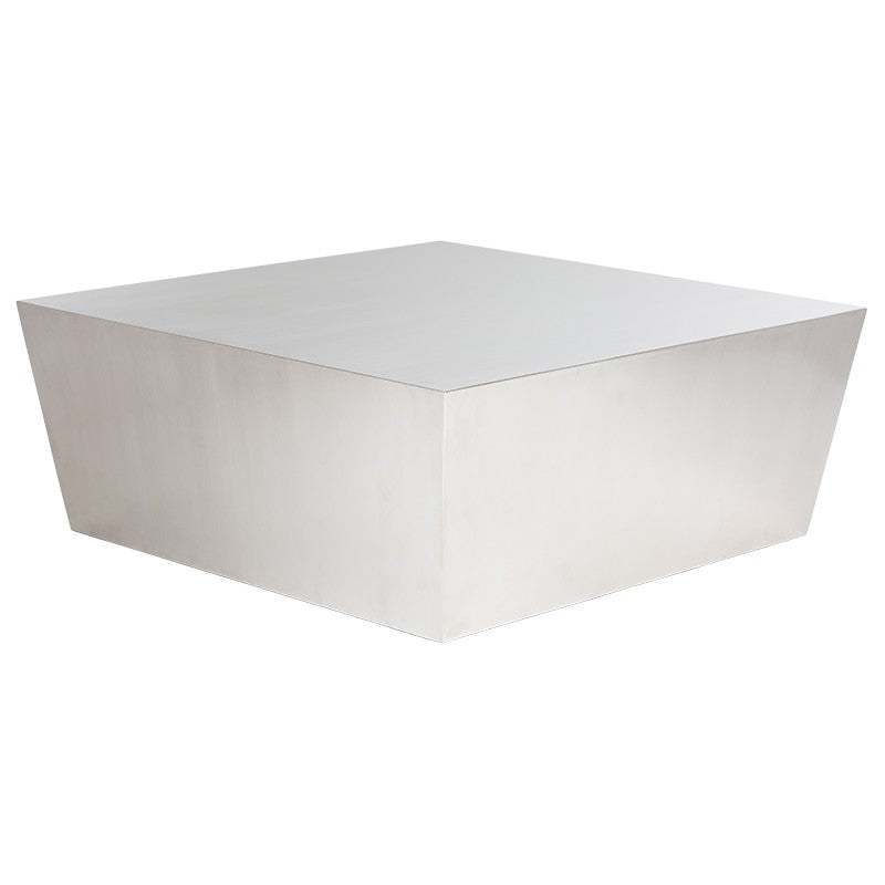Cube Brushed Stainless Steel Coffee Table