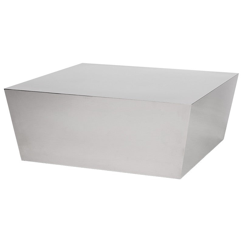 Cube Polished Stainless Steel Coffee Table