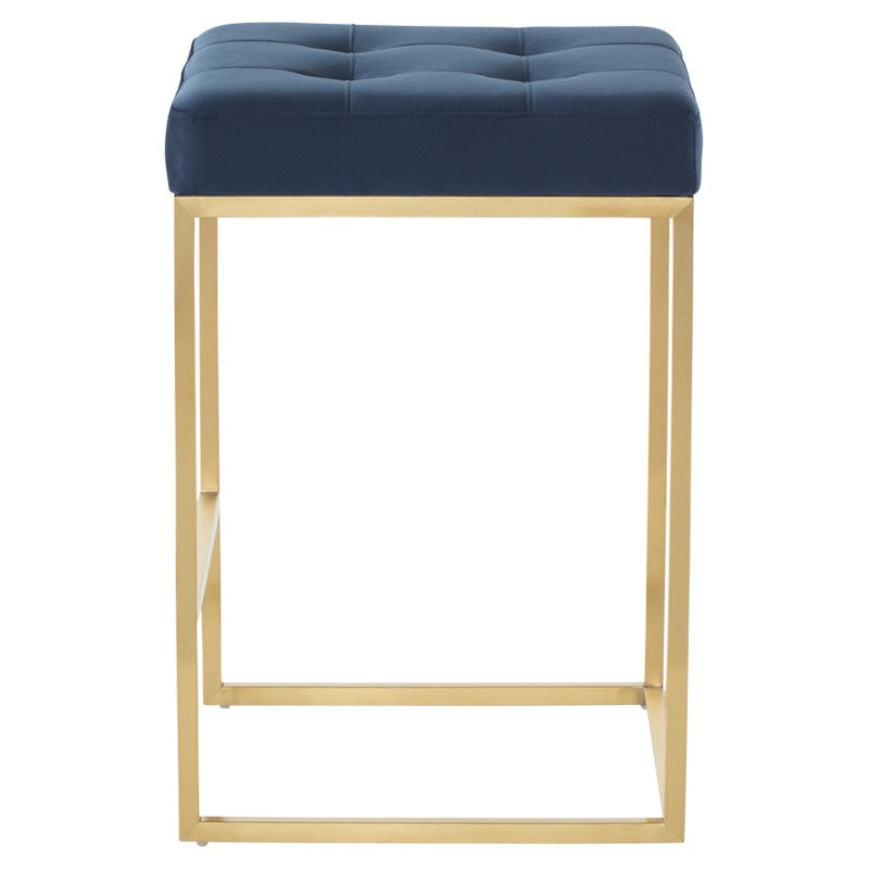 Chi Peacock-Brushed Gold Counter Stool