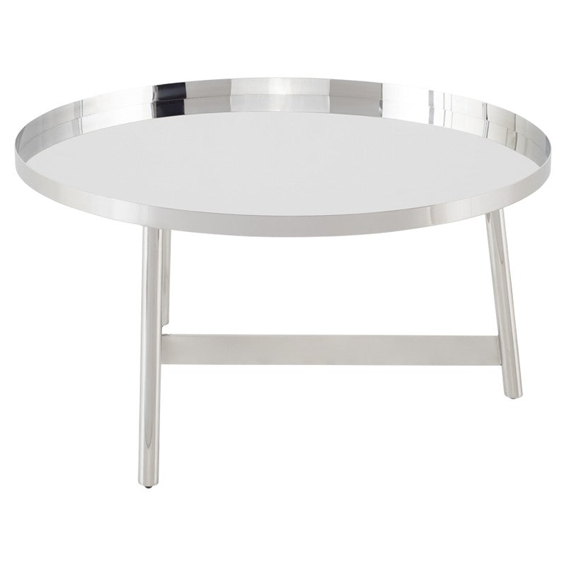 Landon Polished Stainless Steel Coffee Table