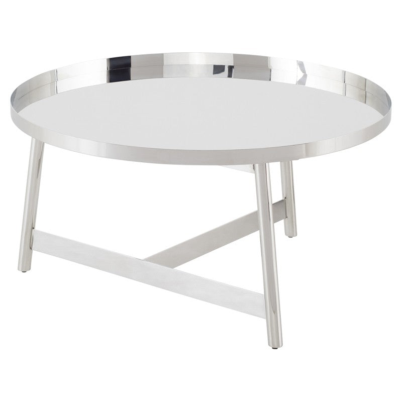 Landon Polished Stainless Steel Coffee Table