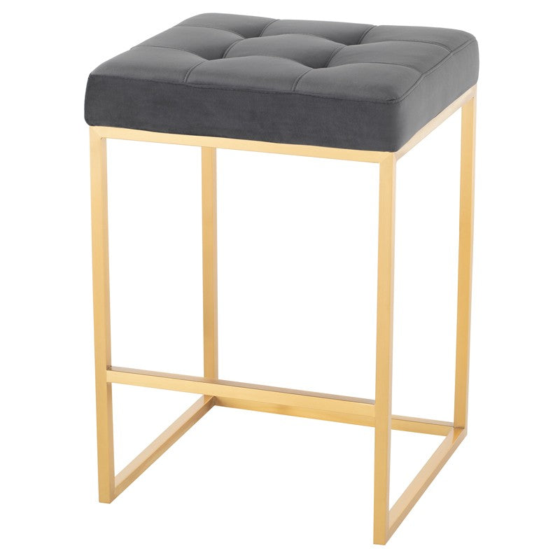 Chi Tarnished Silver-Brushed Gold Counter Stool