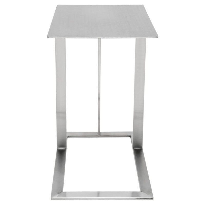 Celine Brushed Stainless - Polished Stainless End Table