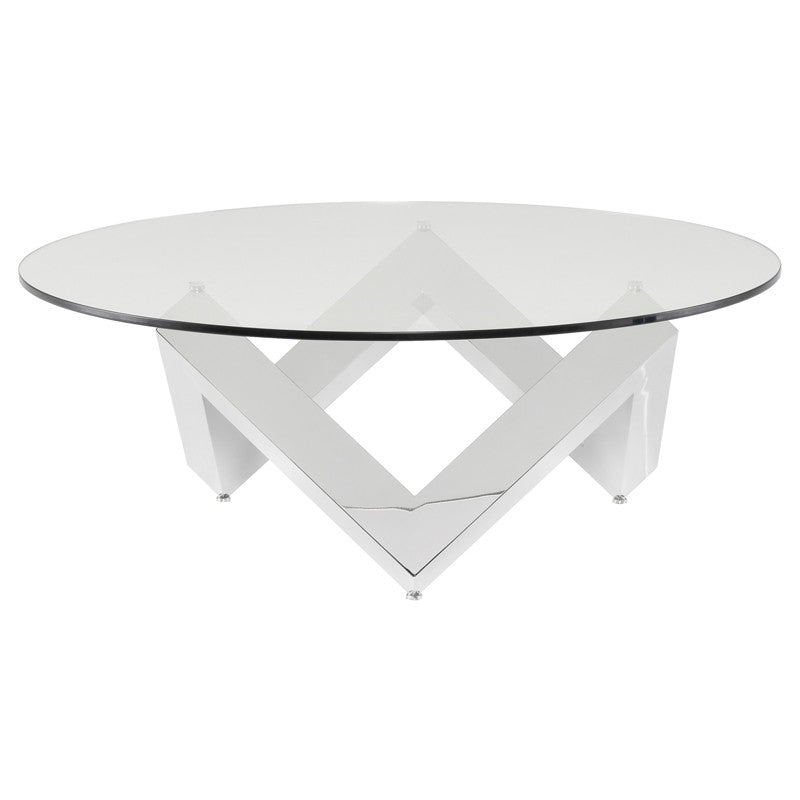 Como Polished Stainless Coffee Table