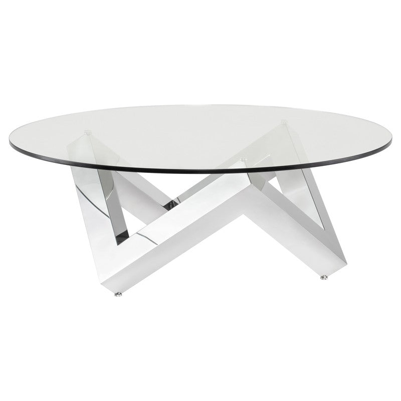 Como Polished Stainless Coffee Table