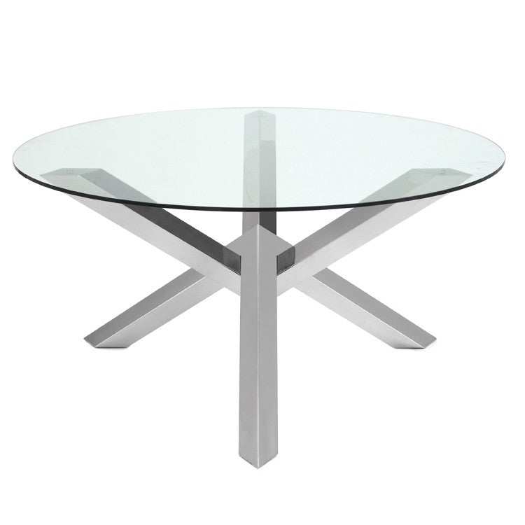 Costa 59" Stainless Steel Dining Table