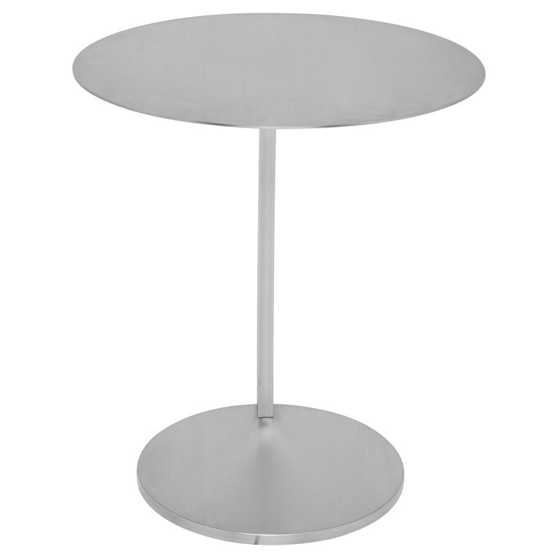 Pria Brushed Stainless Steel End Table