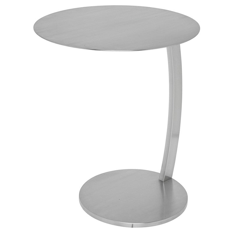 Pria Brushed Stainless Steel End Table