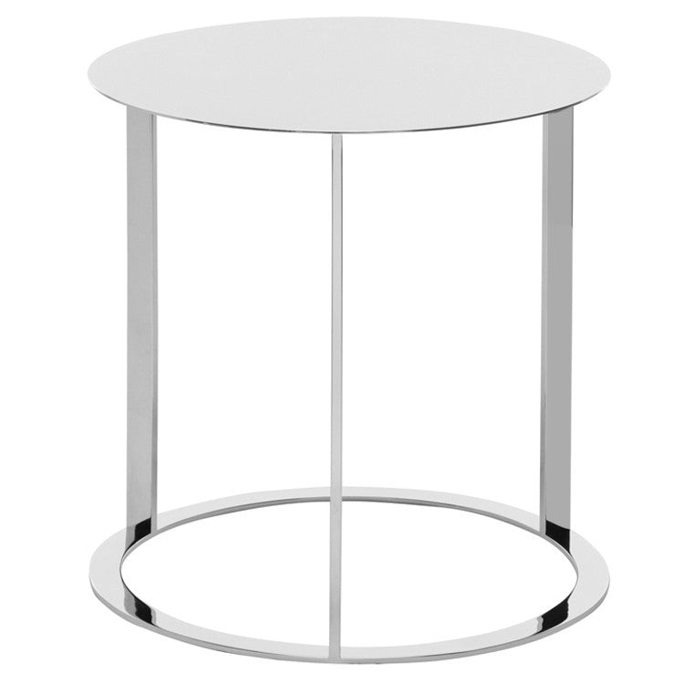 Vera Polished Stainless Steel End Table