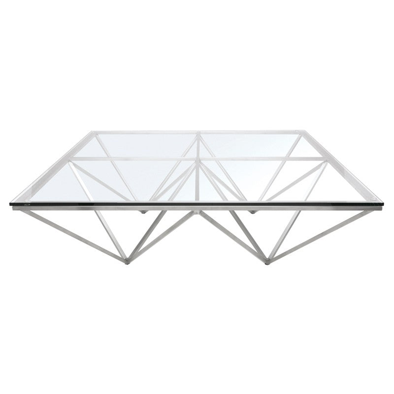 Origami Brushed Stainless Steel Coffee Table