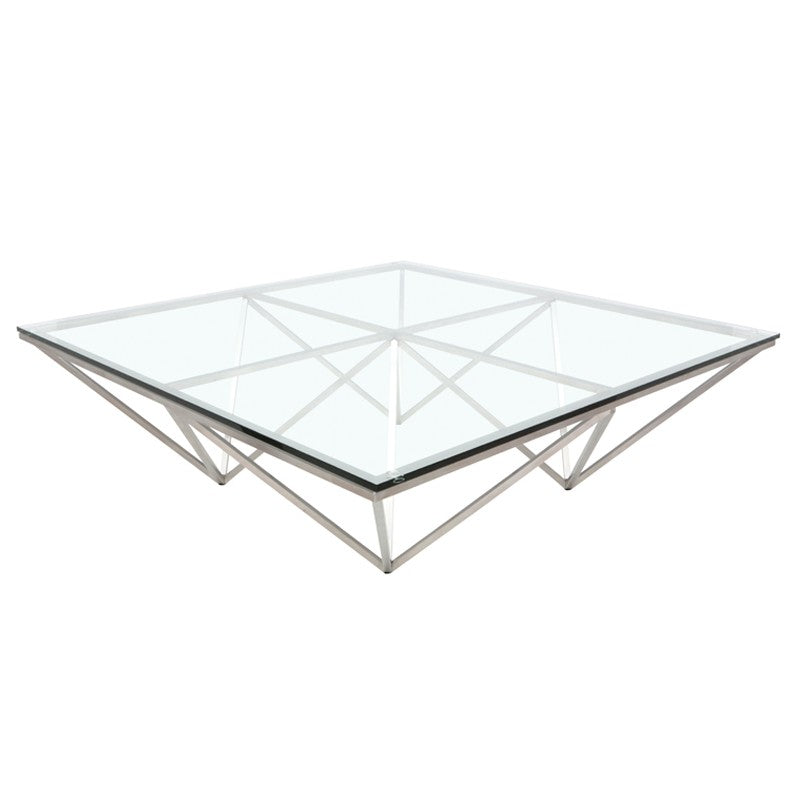 Origami Brushed Stainless Steel Coffee Table