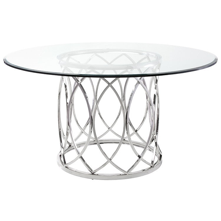 Juliette 59" Stainless Steel Dining Table