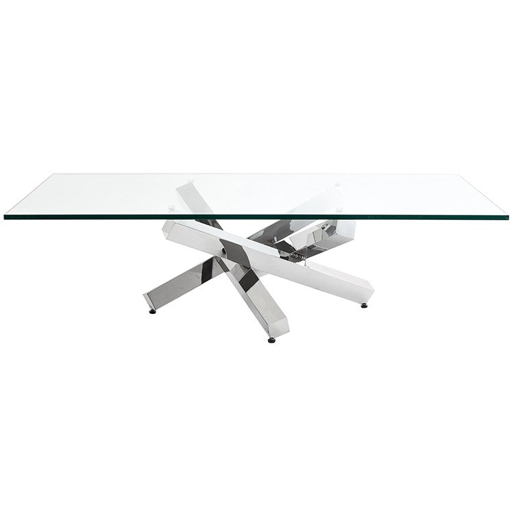 Henri Polished Stainless Steel Coffee Table