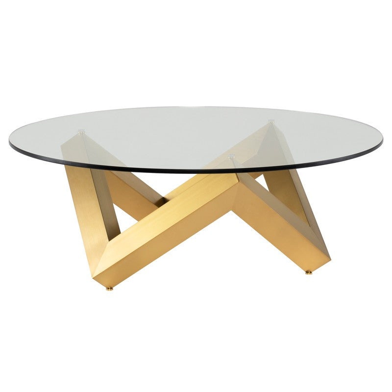 Como Brushed Gold Coffee Table