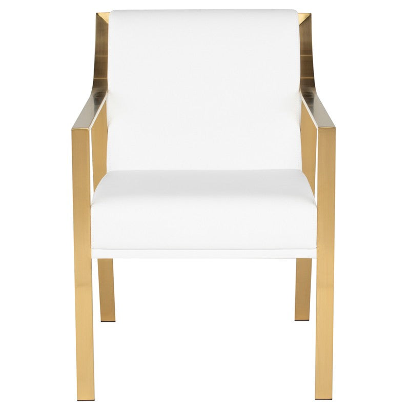 Valentine White-Gold Dining Chair