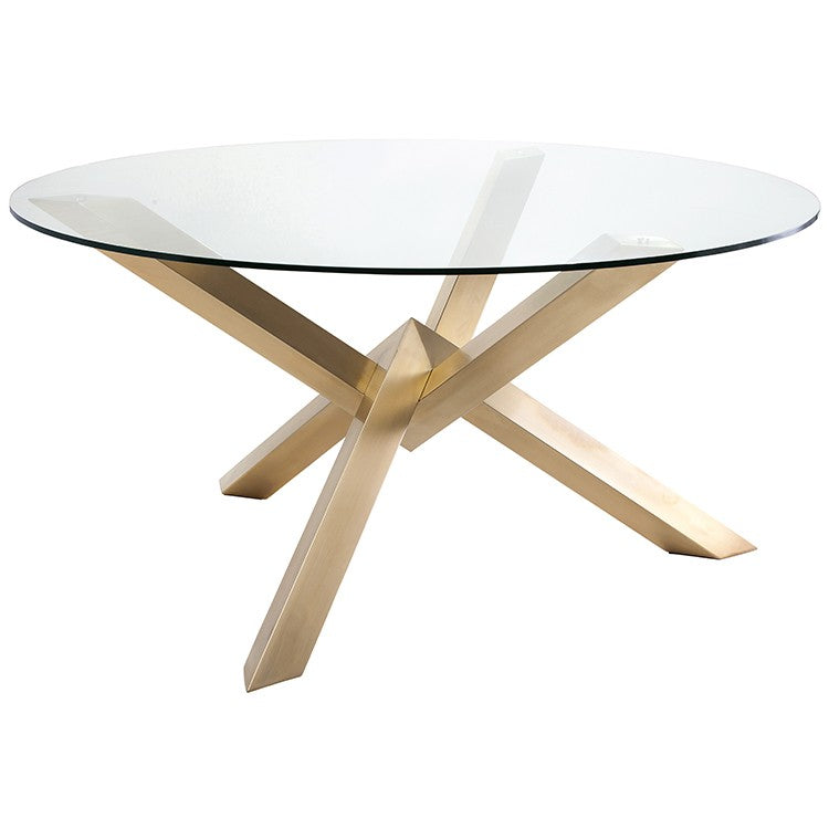Costa 72" Gold Dining Table