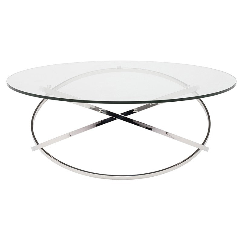 Corel Polished Stainless Steel Coffee Table
